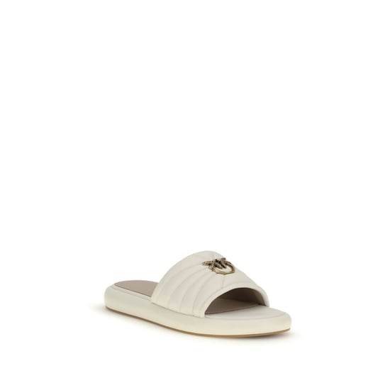 PINKO Beige Kalbleder Bos Taurus Flachsandalen - Image 2