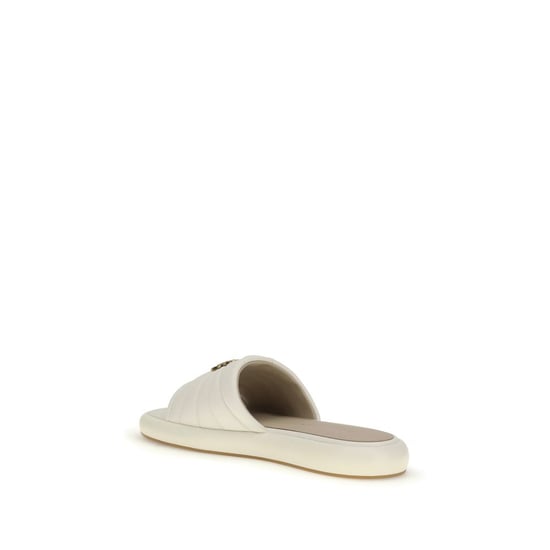PINKO Beige Kalbleder Bos Taurus Flachsandalen - Image 3
