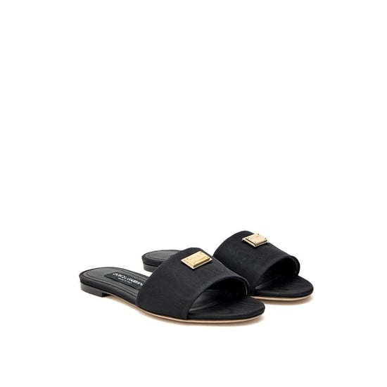 Dolce & Gabbana Schwarze Polyester-Slipper - Image 2