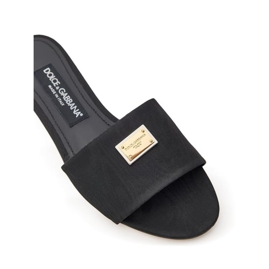 Dolce & Gabbana Schwarze Polyester-Slipper - Image 5