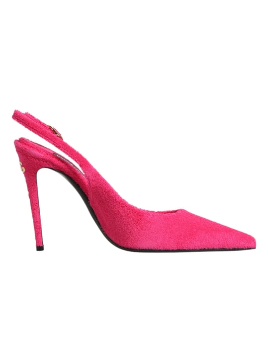 Dolce & Gabbana Rosa Wildleder High Heels Slingback Schuhe - Image 2