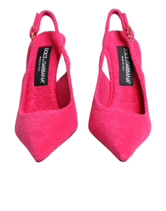 Dolce & Gabbana Rosa Wildleder High Heels Slingback Schuhe - Image 3