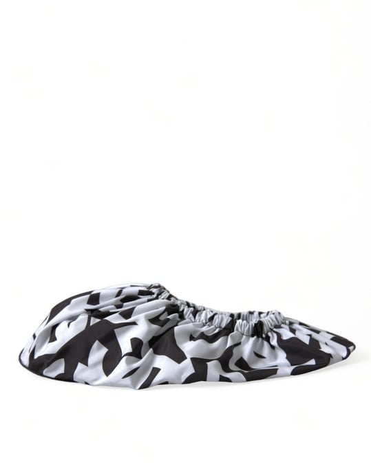 Dolce & Gabbana Weiße Logo-Print Nylon Slip-On Ballerinas Schuhe - Image 1