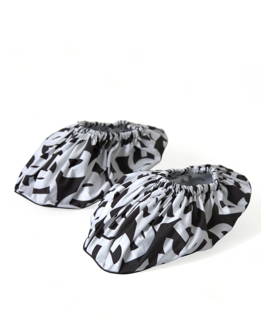 Dolce & Gabbana Weiße Logo-Print Nylon Slip-On Ballerinas Schuhe - Image 2