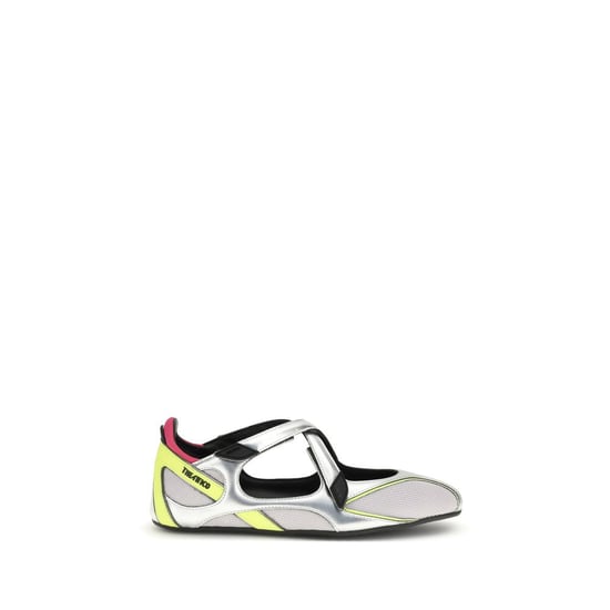 Die Attico Silberne Polyurethan Ballerinas - Image 1