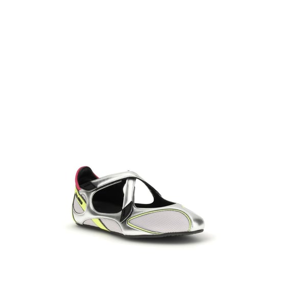 Die Attico Silberne Polyurethan Ballerinas - Image 2