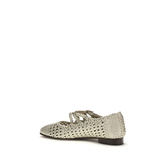 Carel Paris Silbergraue Kalbsleder Bos Taurus Ballerinas - Image 3