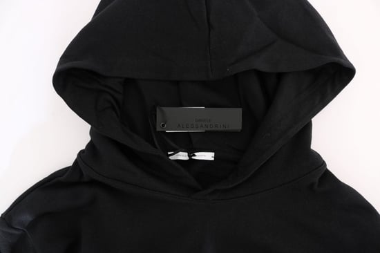 Daniele Alessandrini Schwarzer Sport Casual Kapuzenpullover aus Baumwolle - Image 3