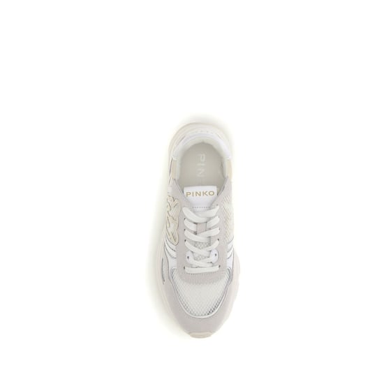 PINKO Weiße Kalbsleder Bos Taurus Sport Sneakers - Image 4