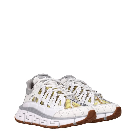 Versace Weiße Leder Sporty Sneakers - Image 2