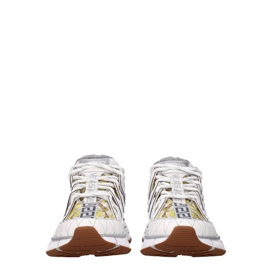 Versace Weiße Leder Sporty Sneakers - Image 3
