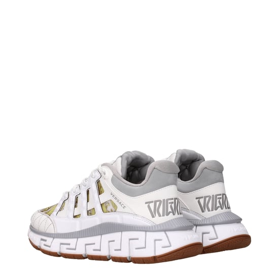 Versace Weiße Leder Sporty Sneakers - Image 4
