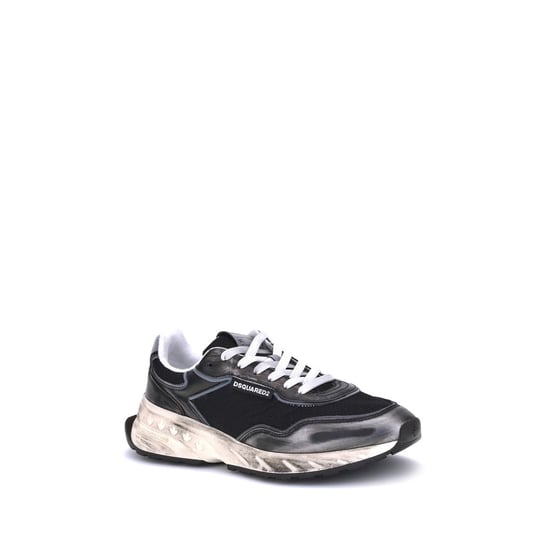 Dsquared² Schwarze Kalbsleder Bos Taurus SportSneaker - Image 2