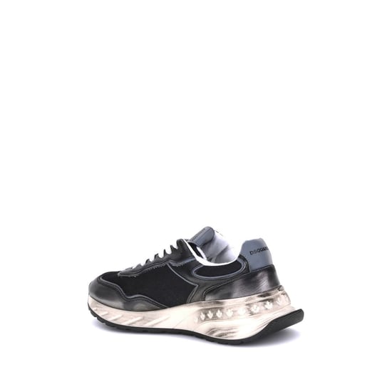 Dsquared² Schwarze Kalbsleder Bos Taurus SportSneaker - Image 3