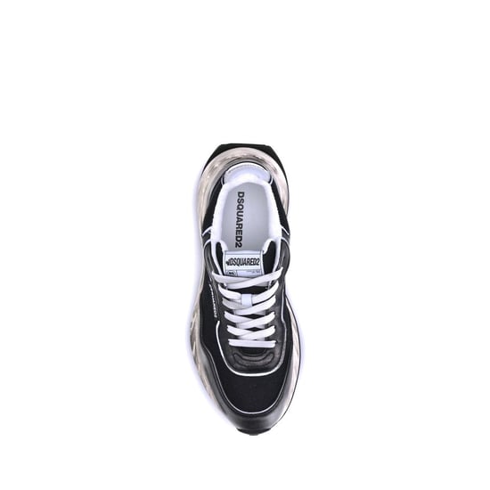Dsquared² Schwarze Kalbsleder Bos Taurus SportSneaker - Image 4