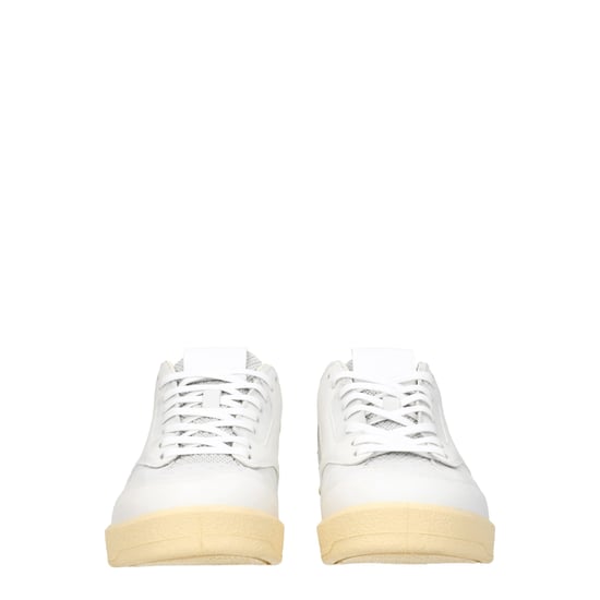 Jil Sander Weiße Leder Low-Top Sneakers - Image 3