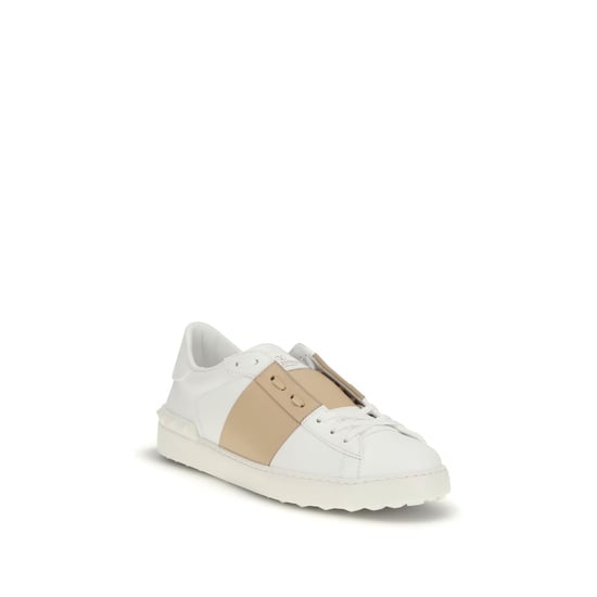 Valentino Garavani Weiße Kalbsleder Bos Taurus Low-Top Sneaker - Image 2