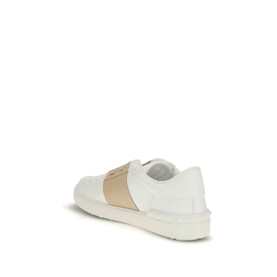 Valentino Garavani Weiße Kalbsleder Bos Taurus Low-Top Sneaker - Image 3