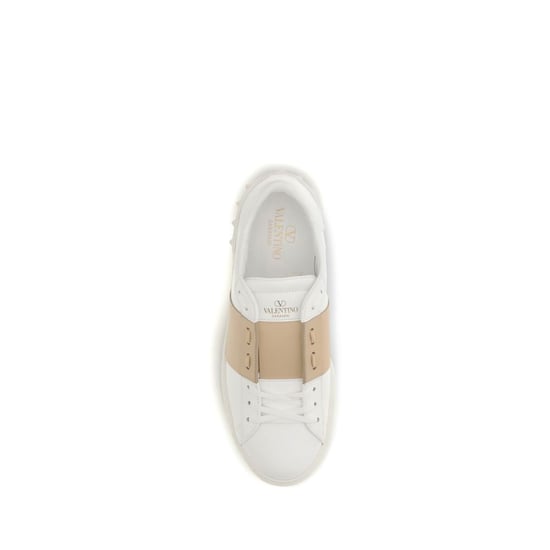 Valentino Garavani Weiße Kalbsleder Bos Taurus Low-Top Sneaker - Image 4