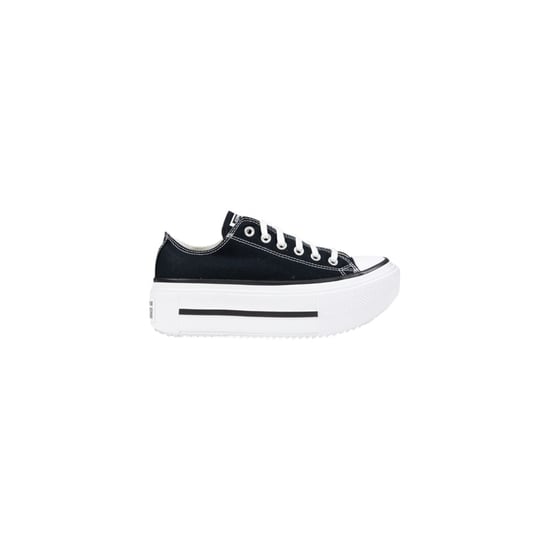 Converse Schwarz-Weiße Stoff Plattform Sneakers - Image 1