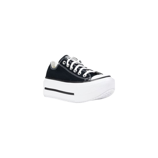Converse Schwarz-Weiße Stoff Plattform Sneakers - Image 2