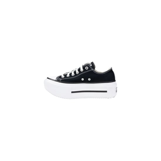 Converse Schwarz-Weiße Stoff Plattform Sneakers - Image 3
