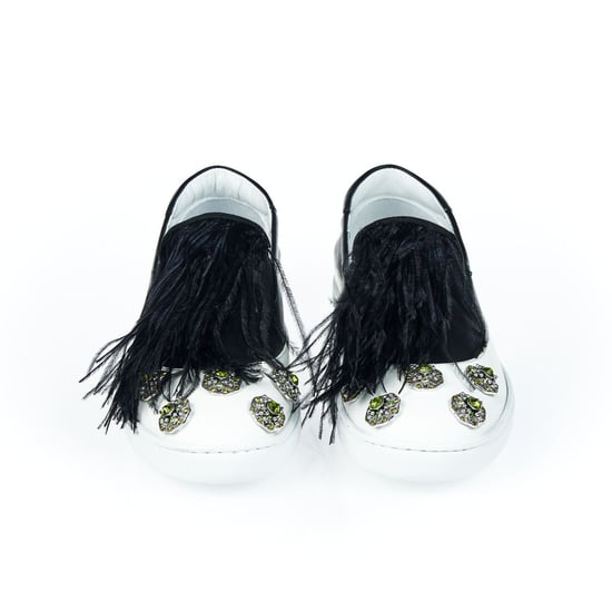 Mr&Mrs Italy Schwarze Leder Damen Slipper - Image 2