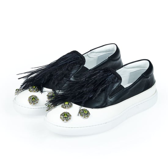 Mr&Mrs Italy Schwarze Leder Damen Slipper - Image 3