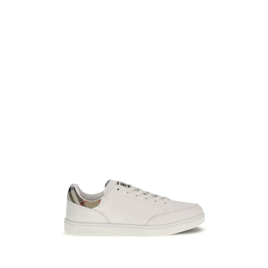 Burberry Weiße Kalbsleder Bos Taurus Low-Top Sneaker - Image 1