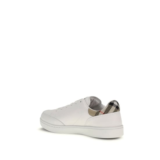 Burberry Weiße Kalbsleder Bos Taurus Low-Top Sneaker - Image 3