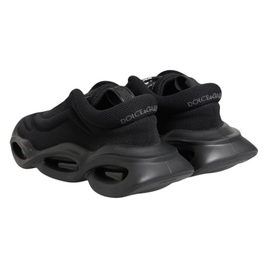 Dolce & Gabbana Schwarze Slip-On Low-Top Wellen Sneakers Schuhe - Image 5