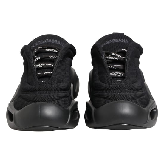 Dolce & Gabbana Schwarze Slip-On Low-Top Wellen Sneakers Schuhe - Image 6
