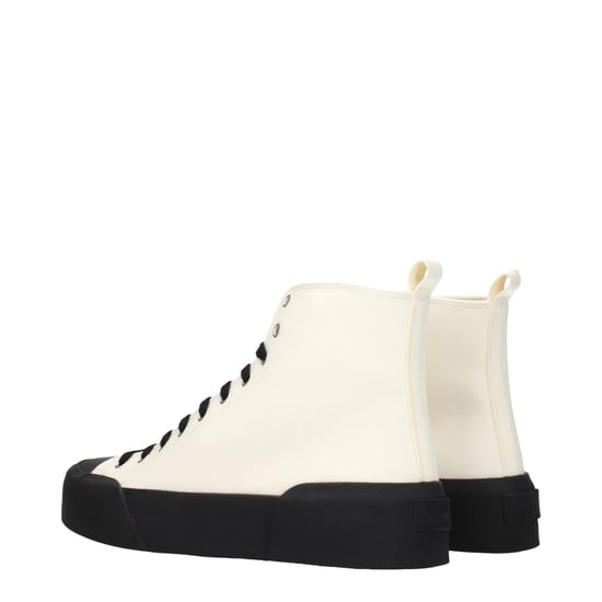Jil Sander Beigefarbene Stoff High-Top Sneakers - Image 4