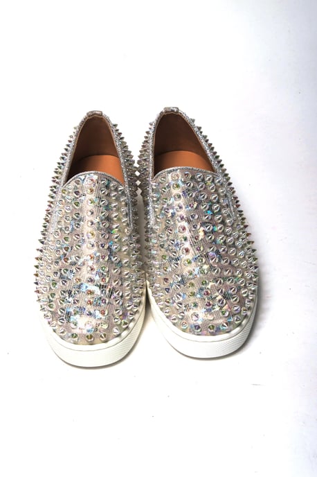 Christian Louboutin Weiße Ab/Clear Ab Roller Boot Frau Flach Sneaker - Image 3