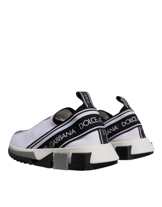 Dolce & Gabbana Schwarze und Weiße Slip-On Sorrento Sneakers Schuhe - Image 5