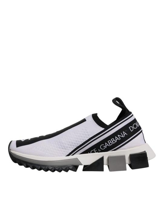 Dolce & Gabbana Schwarze und Weiße Slip-On Sorrento Sneakers Schuhe - Image 6