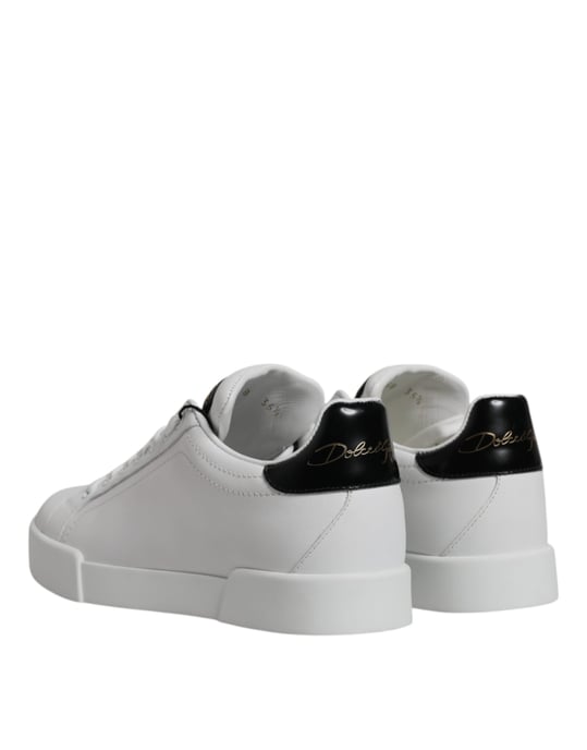 Dolce & Gabbana Weiße Leder Klassische Niedrige Sneaker Schuhe - Image 5