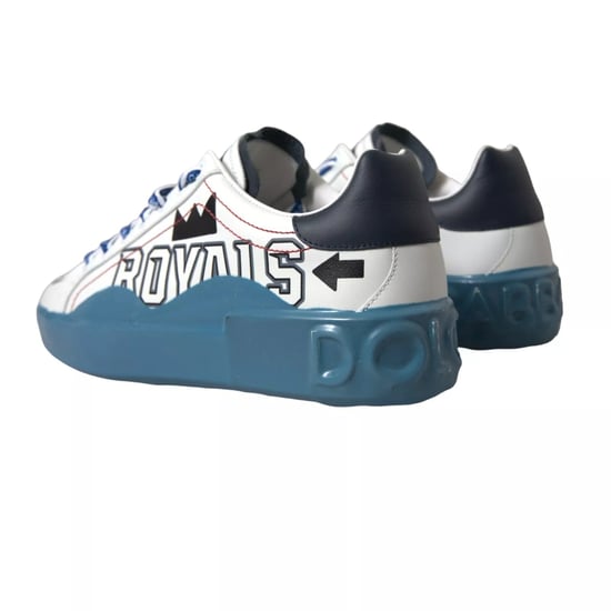 Dolce & Gabbana Blau Weiße Bedruckte Portofino Melt Sneakers - Image 2