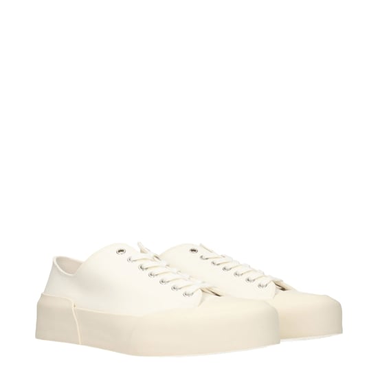 Jil Sander Beigefarbene Stoff Sneakers mit niedriger Schnittform - Image 2