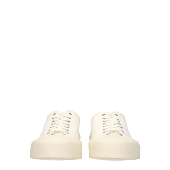 Jil Sander Beigefarbene Stoff Sneakers mit niedriger Schnittform - Image 3