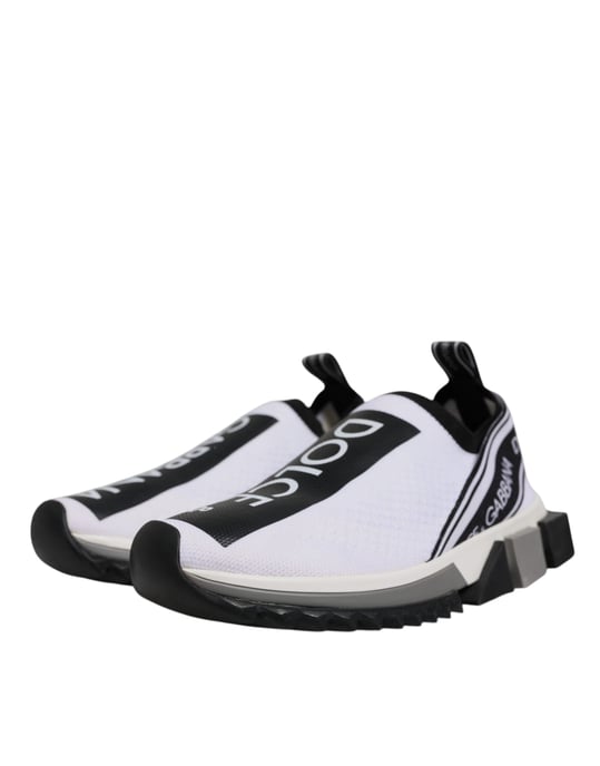 Dolce & Gabbana Schwarze und Weiße Slip-On Sorrento Sneakers Schuhe - Image 4