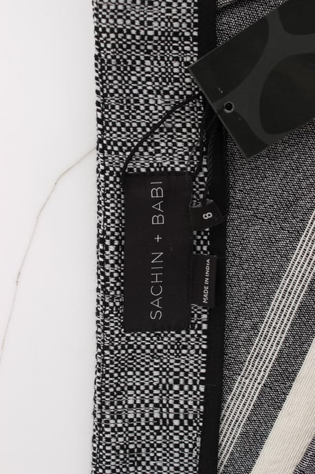 Sachin & Babi Graues Schwarz Liza Leder Gerader Bleistift - Image 6