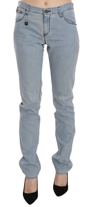 Costume National Hellblaue Mid Waist Skinny Denim Jeans - Image 1