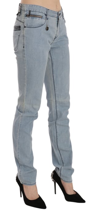 Costume National Hellblaue Mid Waist Skinny Denim Jeans - Image 3
