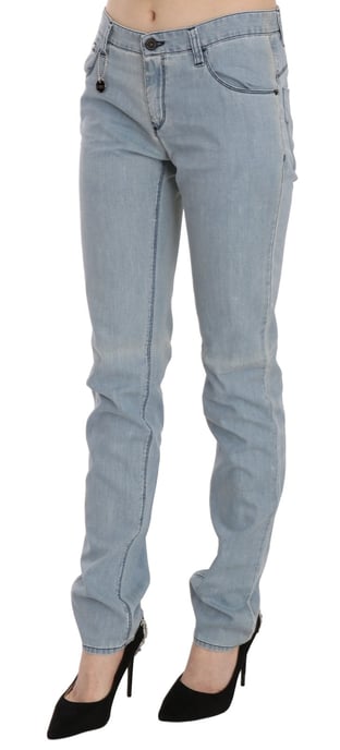 Costume National Hellblaue Mid Waist Skinny Denim Jeans - Image 4