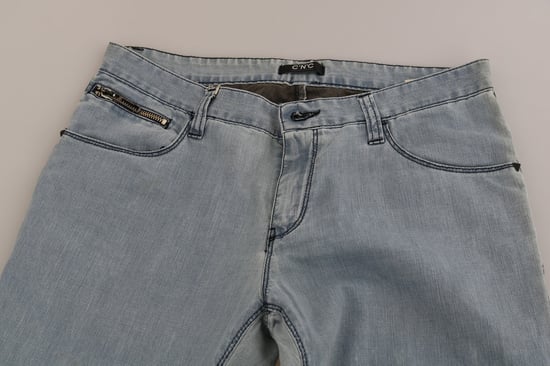 Costume National Hellblaue Mid Waist Skinny Denim Jeans - Image 6