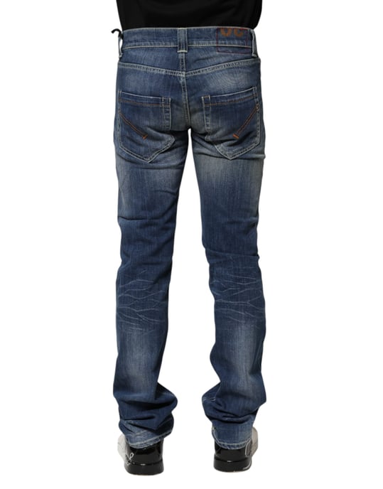Dondup Blau gewaschene Skinny Fit Casual Herren Denim Jeans - Image 4