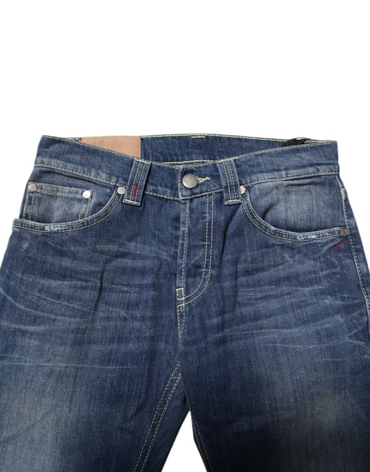 Dondup Blau gewaschene Skinny Fit Casual Herren Denim Jeans - Image 5