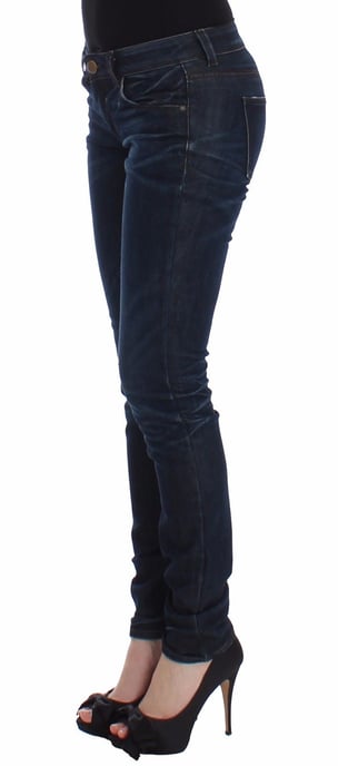 Ermanno Scervino Blaue Slim Jeans Denim Hose Enger Schnitt Stretch - Image 2