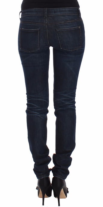 Ermanno Scervino Blaue Slim Jeans Denim Hose Enger Schnitt Stretch - Image 3